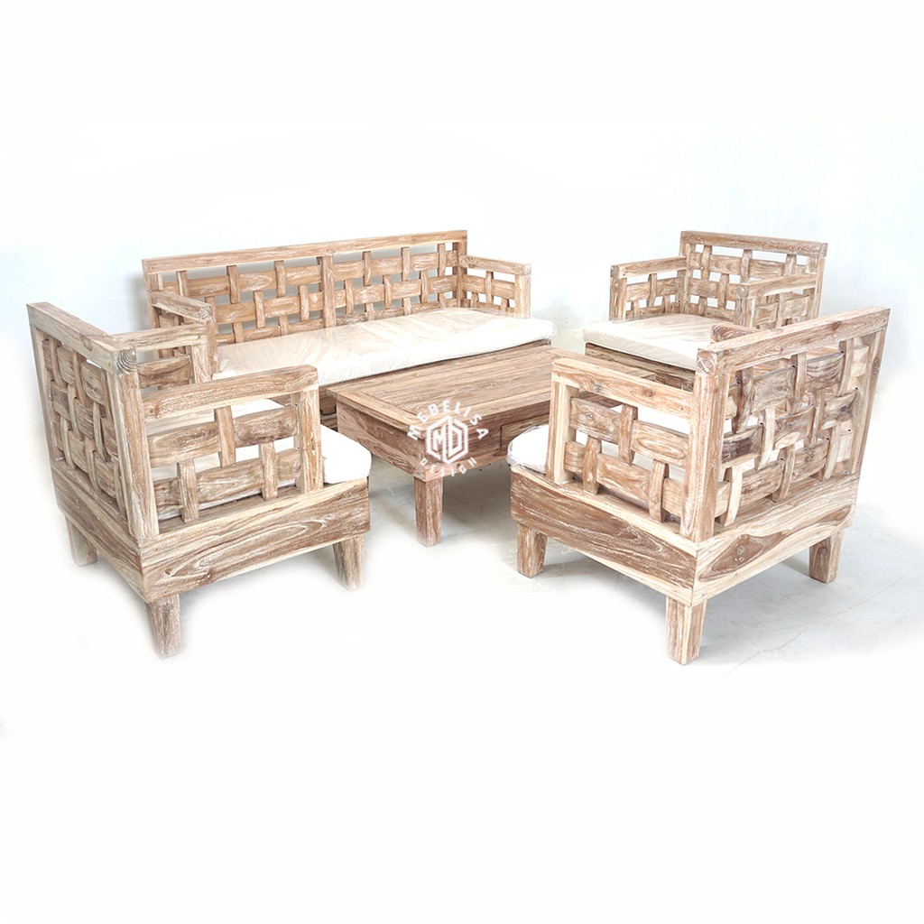 Meja Kursi Tamu Set Minimalis Jati, Kursi Meja Ruang Tamu Minimalis