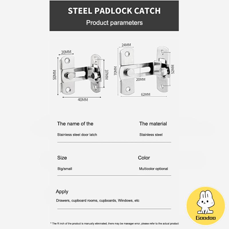 Gesper Kunci Pintu Gudang Sudut Kanan Push-pull Shift Door Pengait Pintu Kuno -Doo