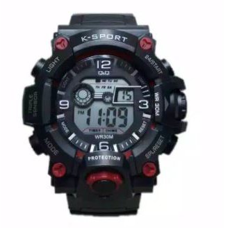 Cod Bayar Ditempat Jam Tangan Pria Sporty Q&amp;Q Digital Rubber QQ002