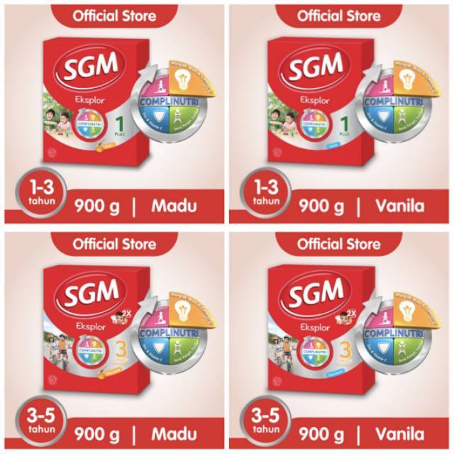 

SGM eksplor 1+/3+/5+ Madu Vanila 900 g