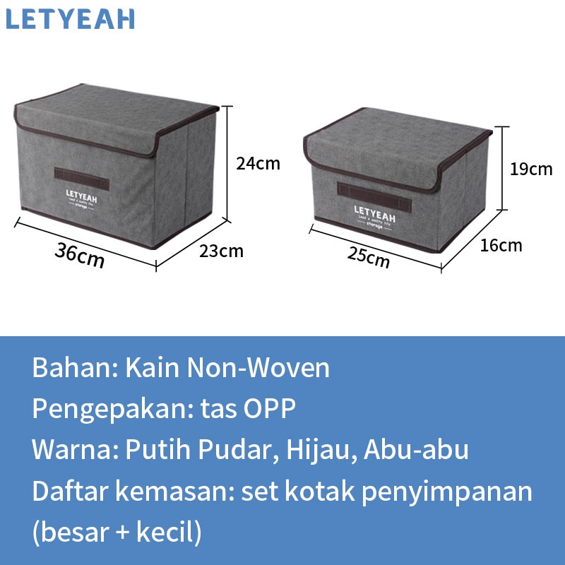 letyeah Storage box multifungsi 2 in 1 tempat penyimpanan baju / bisa lipat