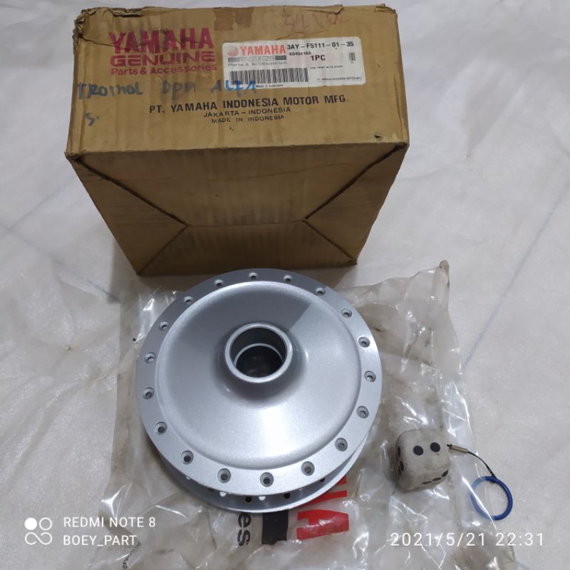 Tromol depan yamaha alfa force1 f1z crypton yt115 vega non cakram tromol silver original nos