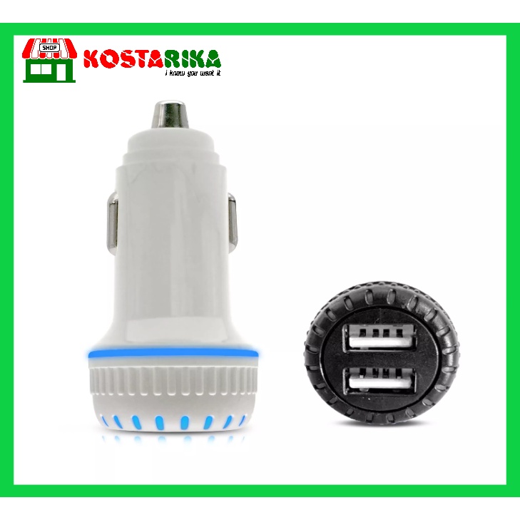 Charger Mobil Colokan Mobil Adaptor dengan Dual 18W Power Dual Slot 12v 24v