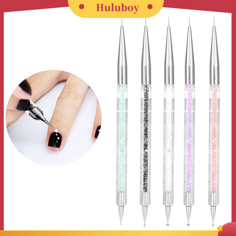 Huluboy Huluboy♡ 5pcs / Set Pen Dotting Gambar Berlian Imitasi Untuk Nail Art Manicure DIY
