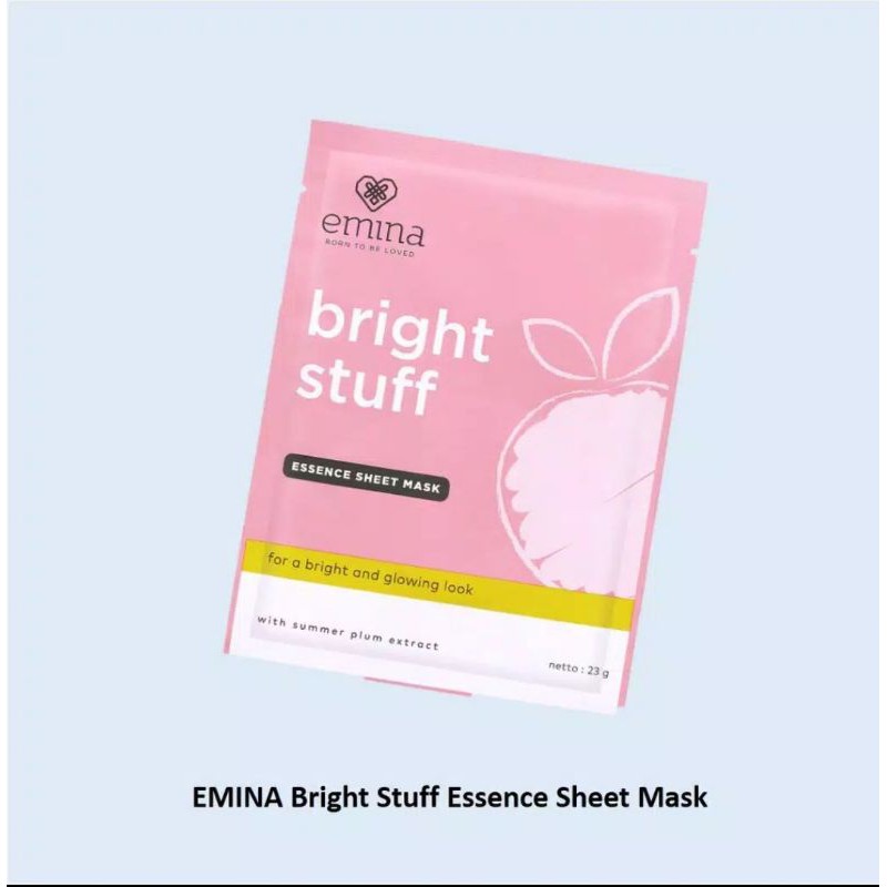 EMINA BRIGHT STUFF ESSENCE SHEET MASK|EMINA SHEET MASK|SHEET MASK