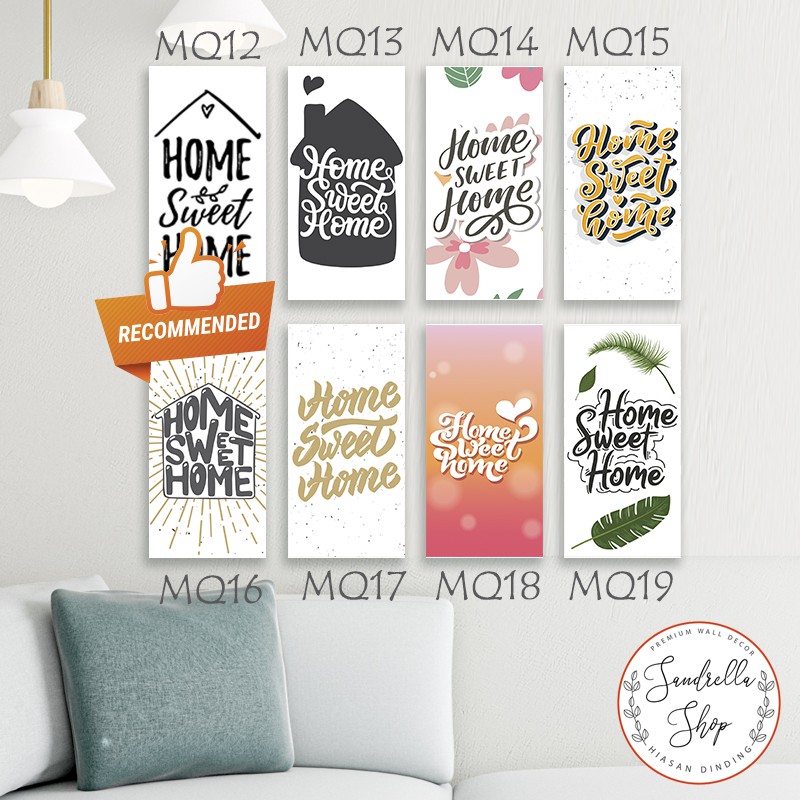 HOME SWEET HOME DEKORASI DINDING HIASAN DINDING WALL DECOR DEKORASI