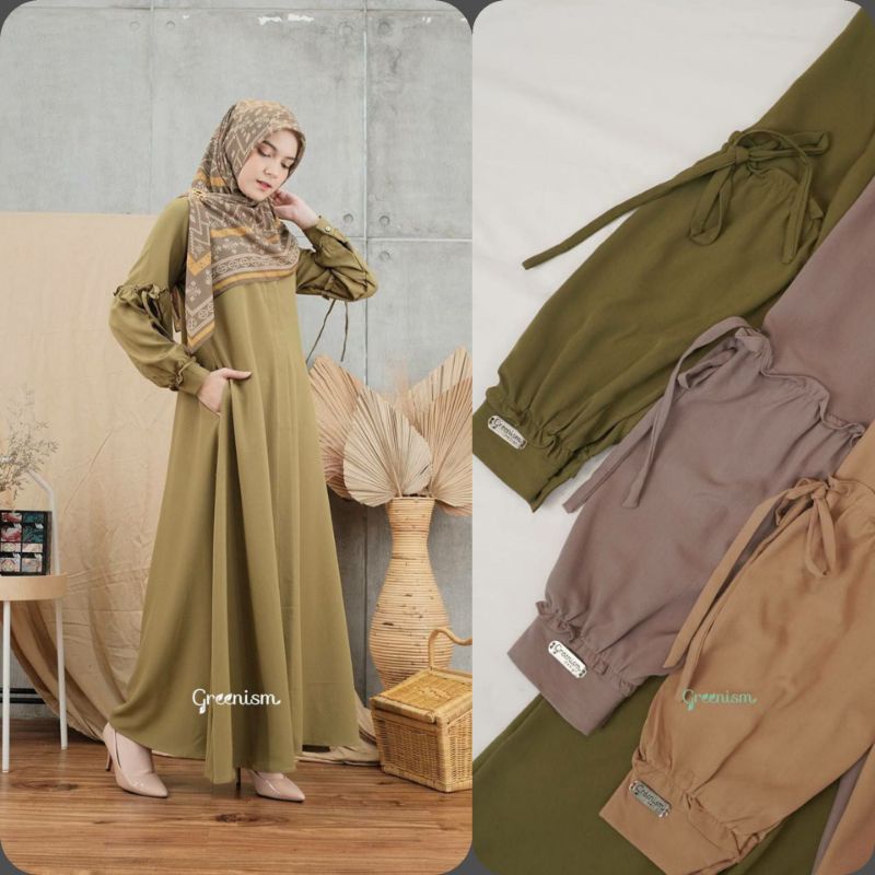 (Clearance Sale) Dreena Dress Part 2 by.Greenism/Gamis Polos/Busui friendly