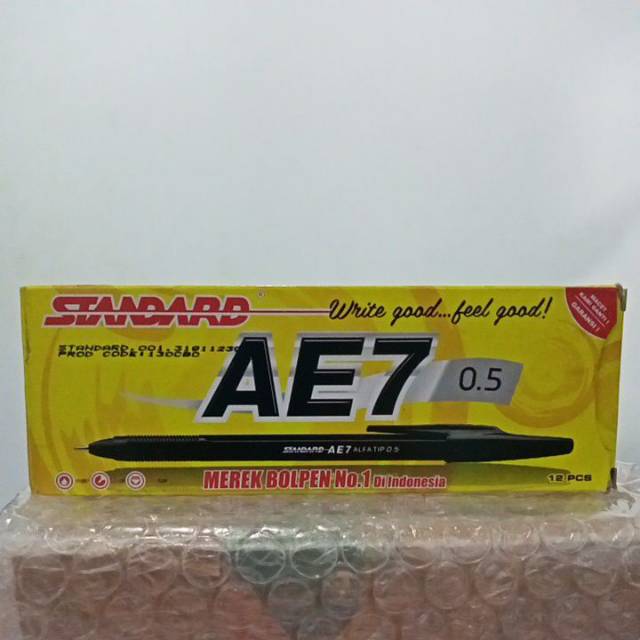 

Bolpoin merk STANDARD AE7 0.5 GROSIR