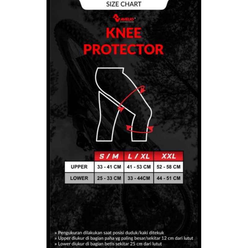 knee protector AVELIO NEOPRENE FULL kneepad deker sepeda MTB Trail endurance pelindung lutut kaki