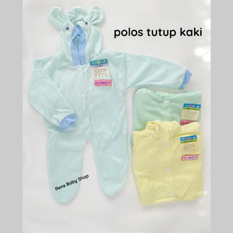 PIP Jumper jumsuit motif/polos bayi panjang kancing depan Newborn