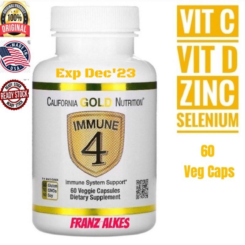 IMMUNE 4 CALIFORNIA GOLD NUTRITION Original USA - 60 Veggie Capsules