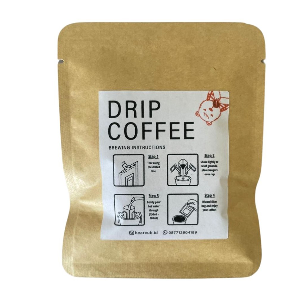 

BearCub Coffee Drip Sachet / Kopi Sachet dengan Saringan Ampas (15GR)