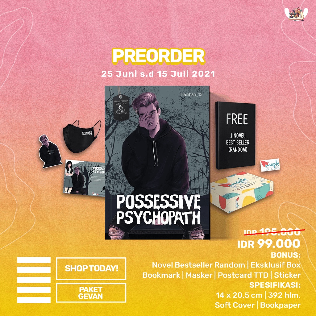 Novel POSSESSIVE PSYCHOPATH karya Hanihan