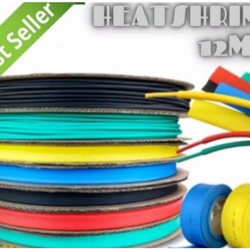 HEATSHRINK TUBE BAKAR 25mm Hitam SELONSONG KABEL BAKAR / ISOLASI BAKAR - 25mm Hitam