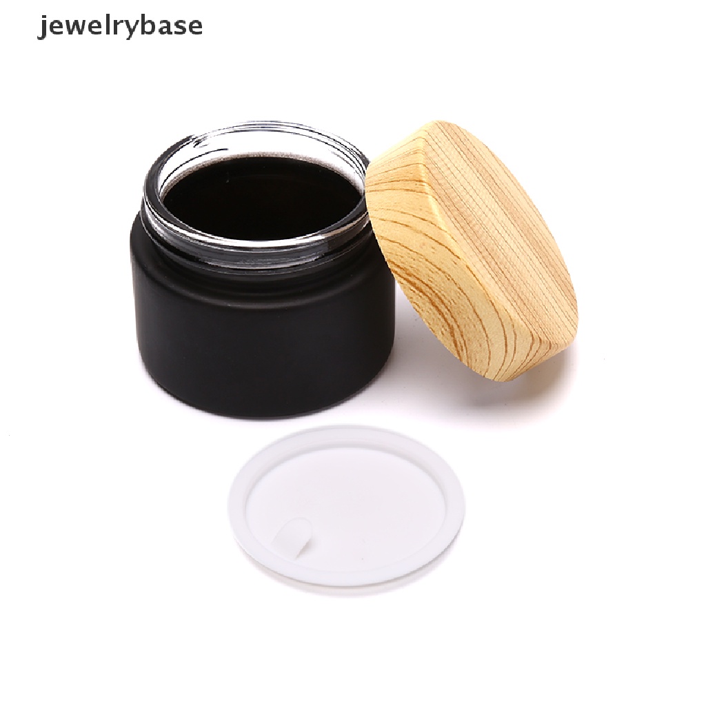 [Base] Glass Empty Jars Mini Pots Matte Black Cosmetic Face Cream Lip Balm Containers Boutique