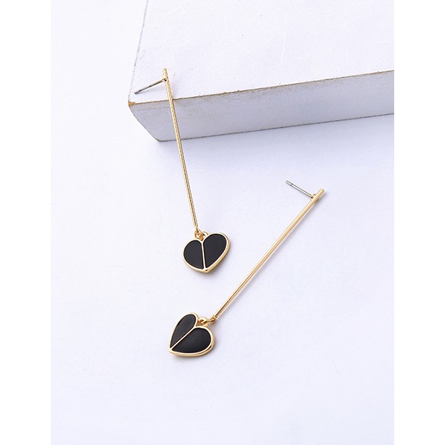 LRC Anting Tusuk Fashion Drip Heart-shaped Earrings F6765X