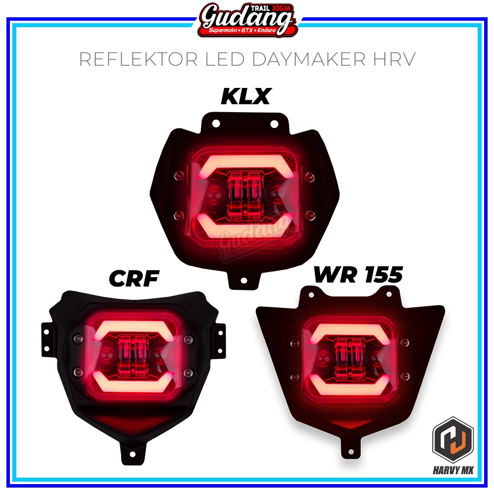 Reflektor Daymaker HRV Lampu Depan LED Supermoto CRF 150L WR 155 KLX BIGFOOT DTRACKER