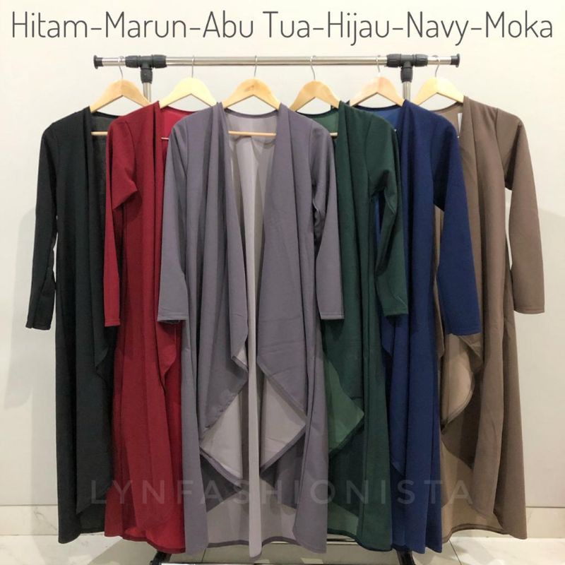 LONG OUTER WANITA/OUTER CARDIGAN PANJANG/CARDI MUSLIM PREMIUM/RIANA