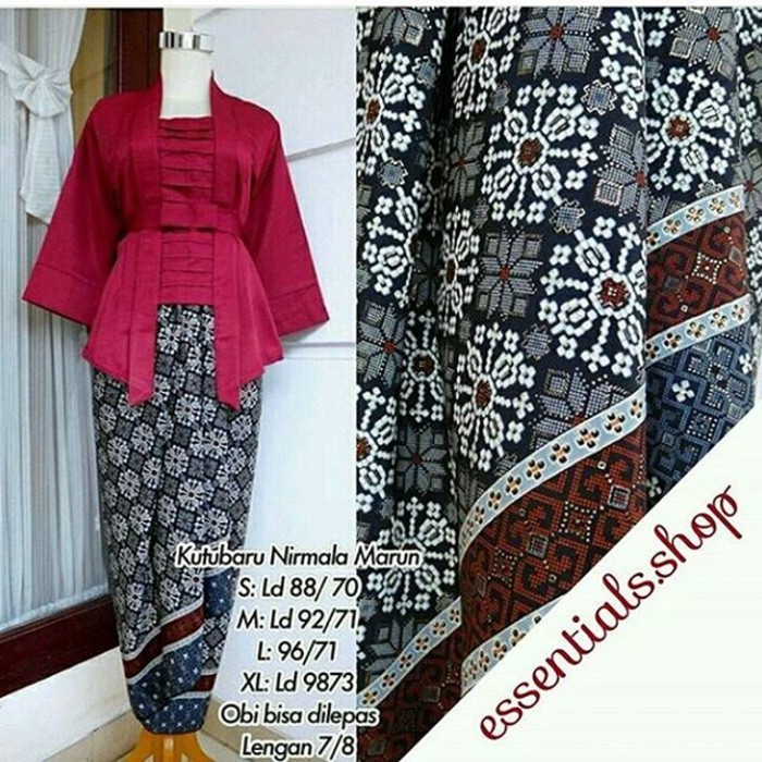 Kebaya Modern Stelan Kutu baru Mustard dan Warna Lain