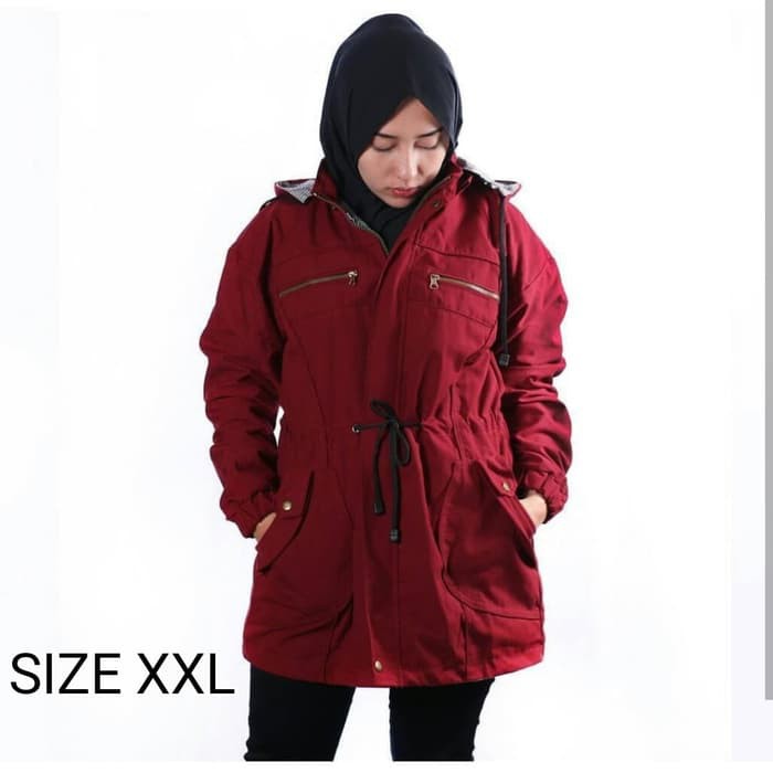 flyshop. Jaket Parka Wanita Muslimah Waterproof Windproof Hijacket