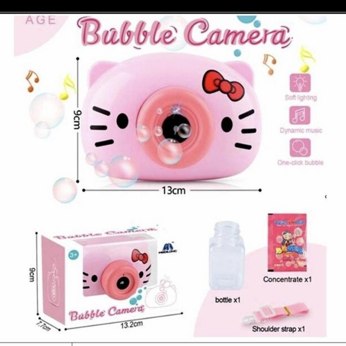 Bubble Camera Hello Kitty 628-7A - Mainan Kamera Bubble Busa Sabun  Murah