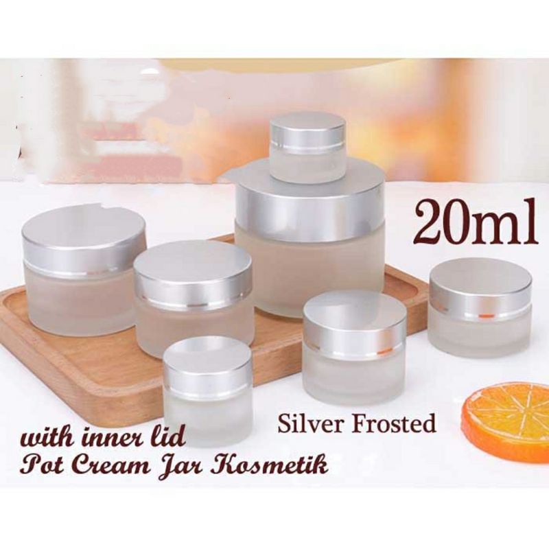 Pot Cream Kaca Kosmetik Botol Safron 20ml Pot krim kaca kosmetik 20gr