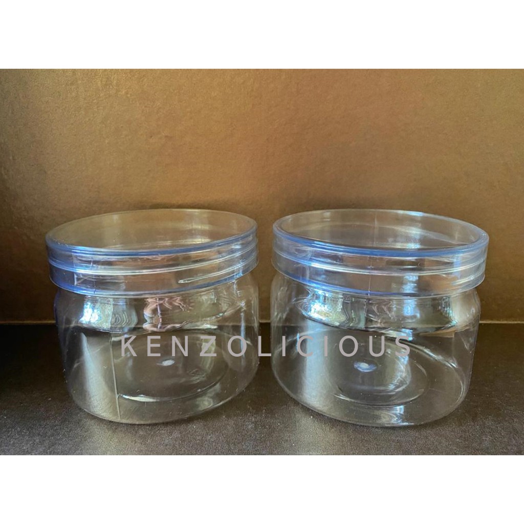 Toples Plastik 350 ml / Toples Plastik Bening 330 ML / Jar Toples Kue Plastik Ulir Tutup Bening 300