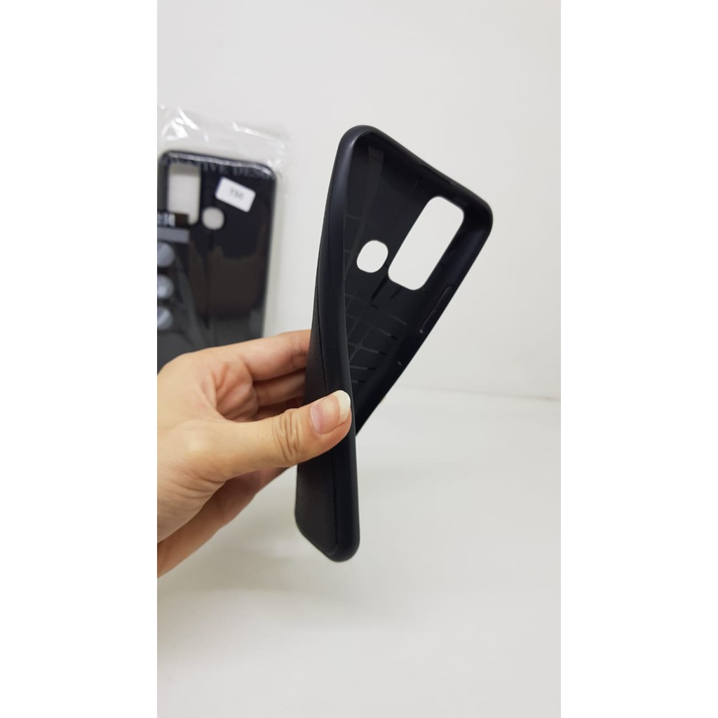 Auto Fokus Vivo Y50 Leather Soft Case Vivo Y30 AUTOFOCUS Motif Kulit Jeruk