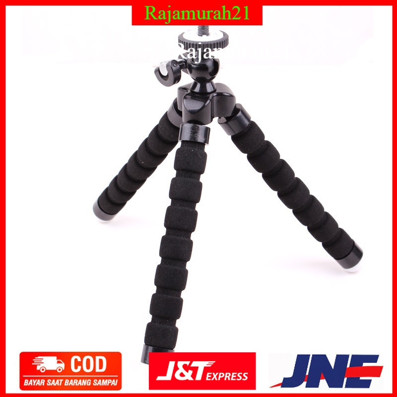 COOLJIER Mini Tripod Octopus for Action Camera - Black - OMTD4HBK