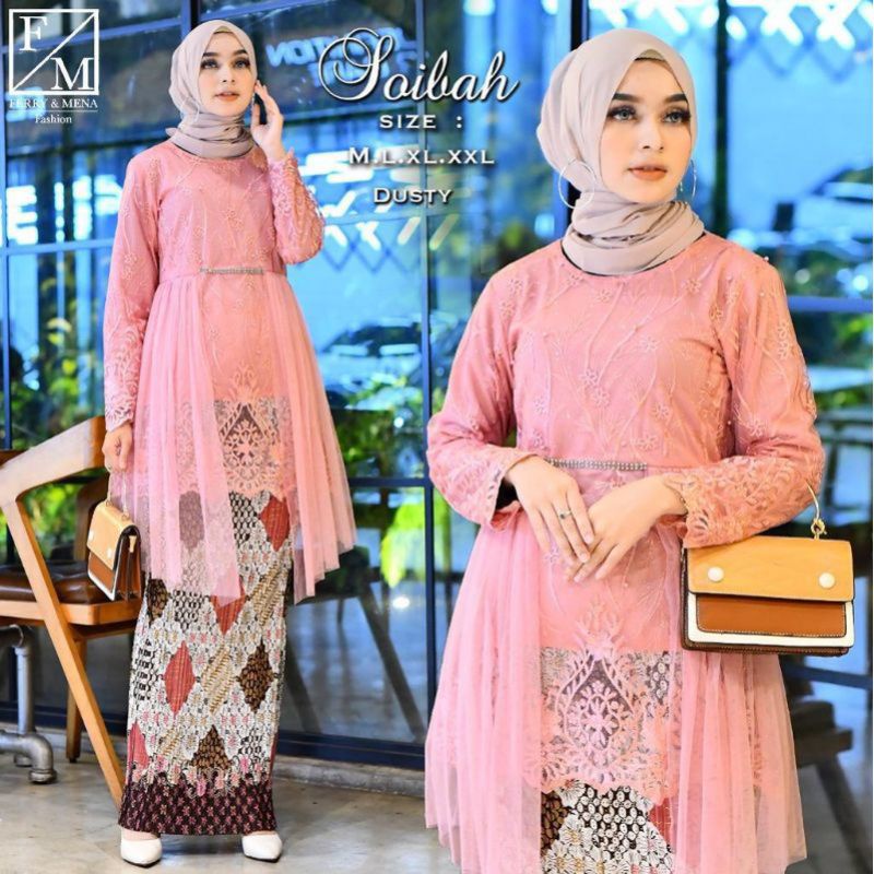 Jual Af Set Kebaya Tunik Brokat ~ Kebaya Tulle ~ Kebaya Modern