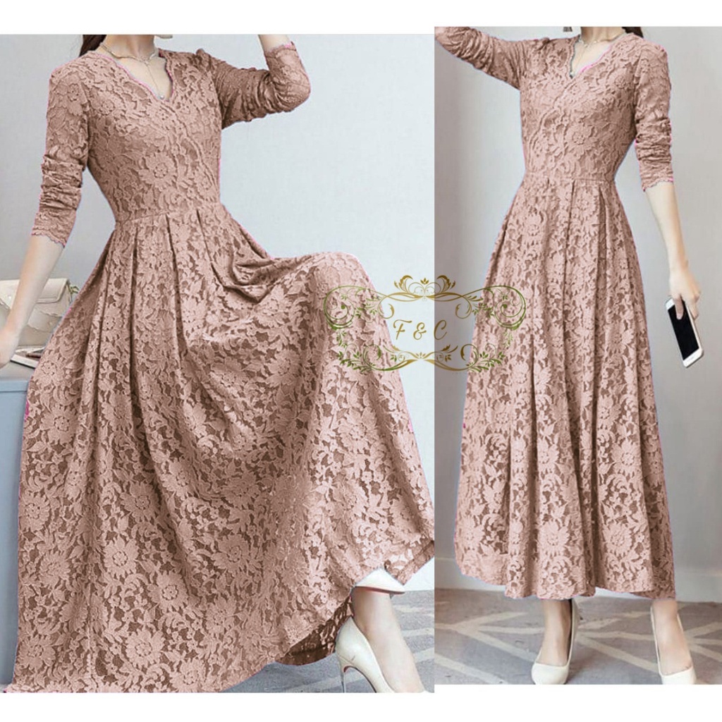 MAXI DRESS CASSIE BRUKAT / CP MAXI DRESS CASSIE BRUKAT