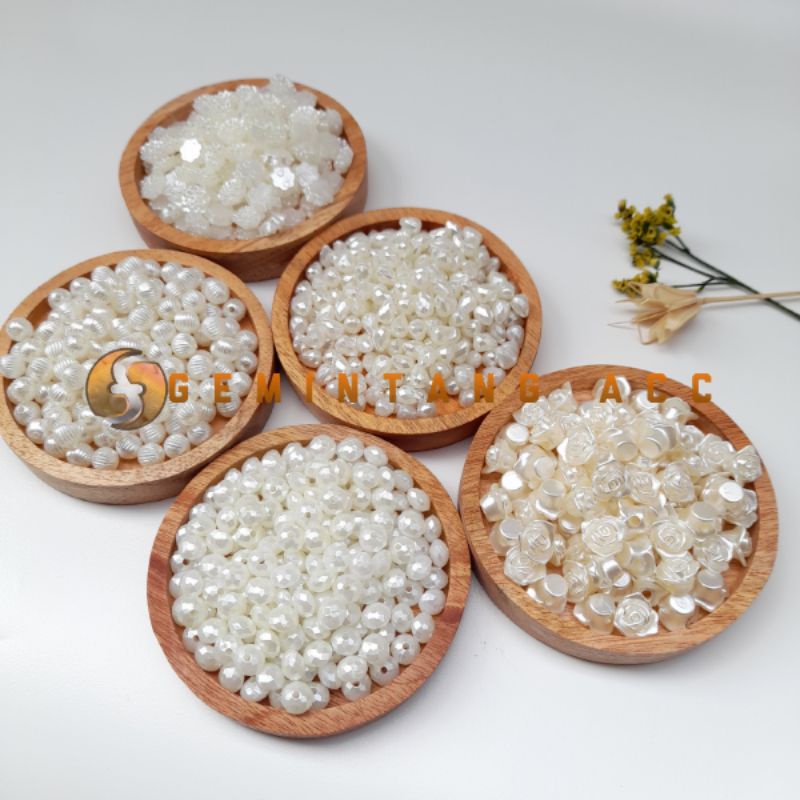 Mote Manik Pearl Mutiara Bunga