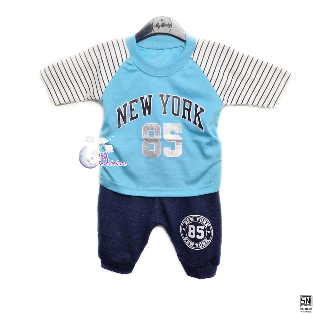 BAJU BAYI ECER BOBOBAM CASUAL KASUAL SETELAN ANAK HARGA GROSIR TANGAN SEPEREMPAT NY