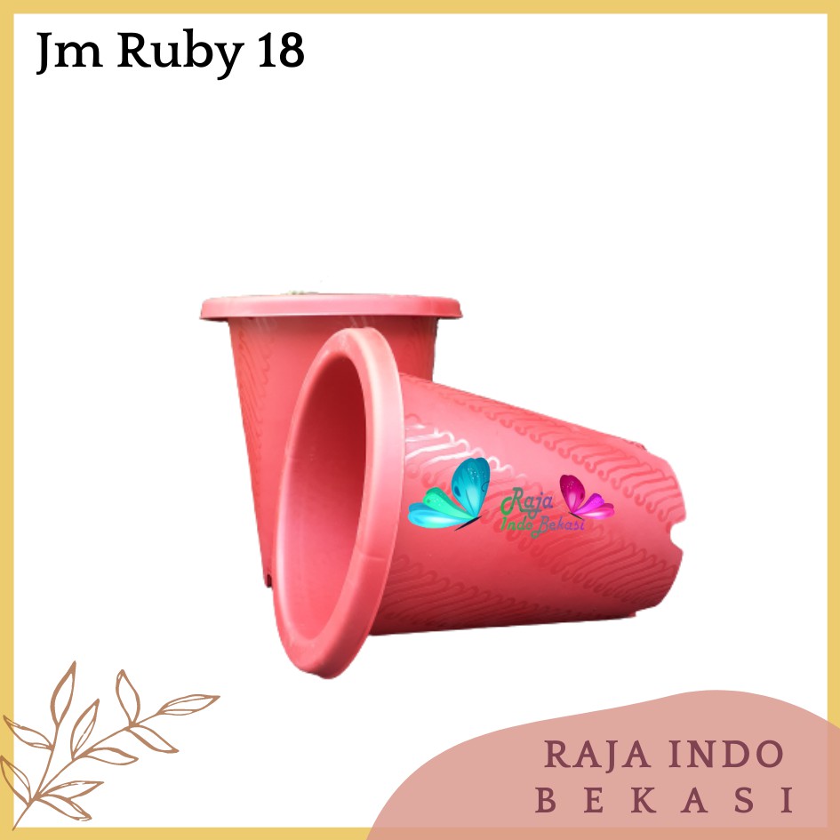 Pot Jm Ruby 18 Coklat Merah Bata Motif Astor Uk Mirip Pot Ypt Yogap 15 17 18 19 Murah Tebal