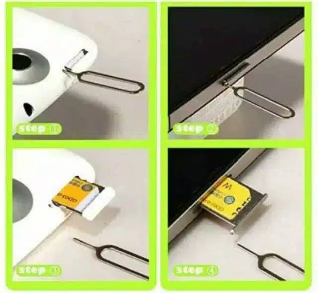 (NCS) Sim Card Tray Ejector Besi Tebal Simcard Pembuka Kartu Perdana HP Memory Card