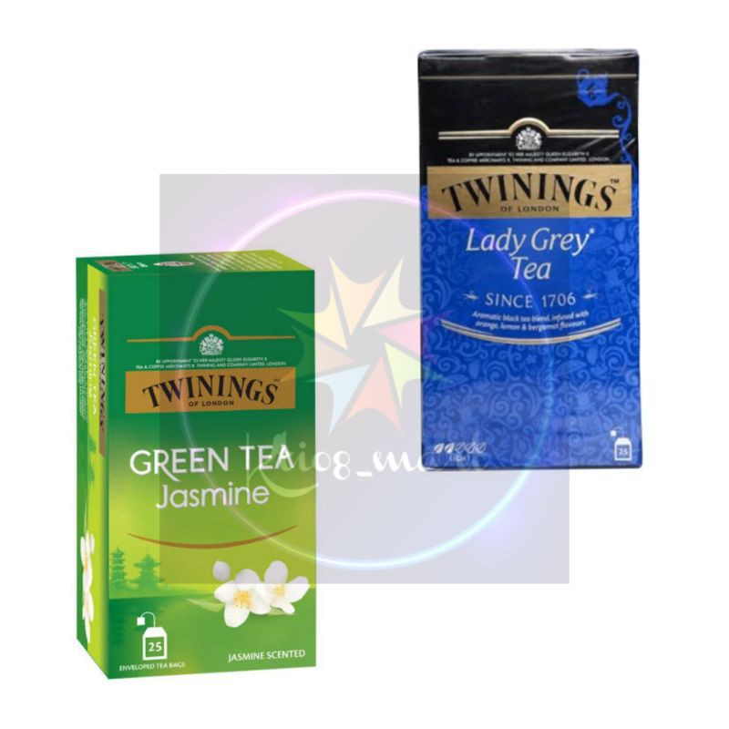 

Twinings Tea Green Tea Jasmine/Lady Grey Tea Ori Australia Box/Isi sachets/Tea Import