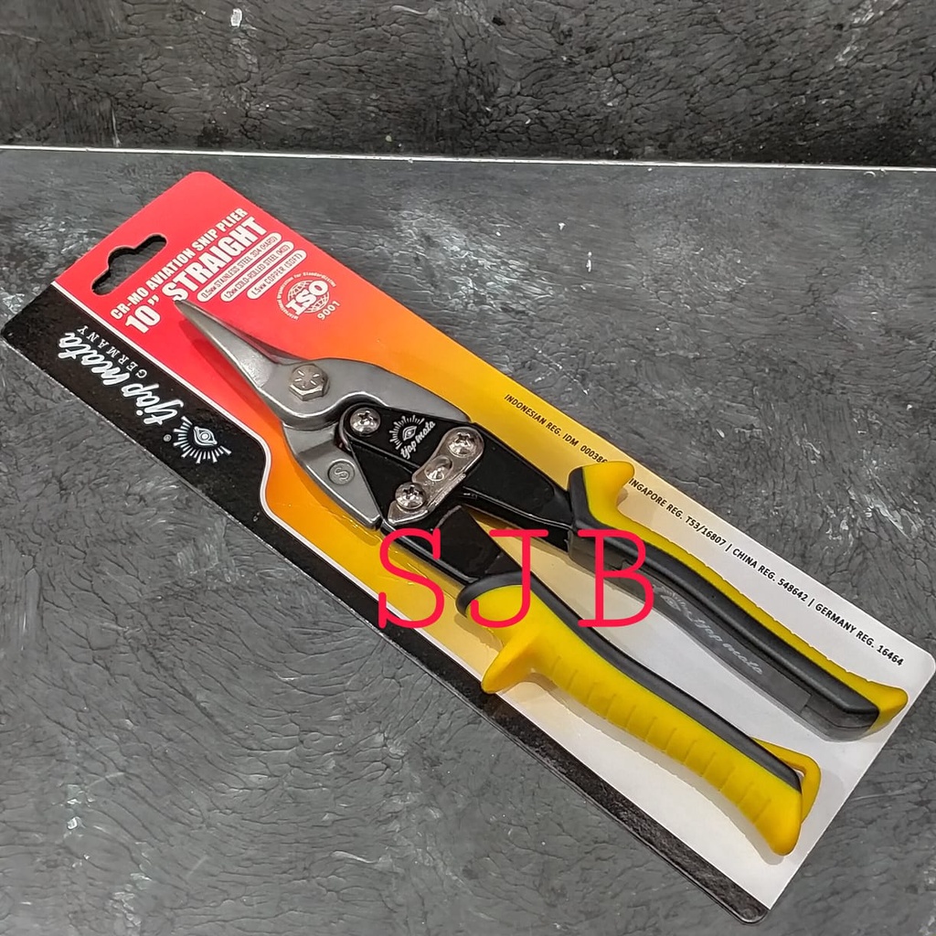 Gunting holo baja ringan 10 inch Gunting seng lurus 10" Tjap Mata Cap mata original