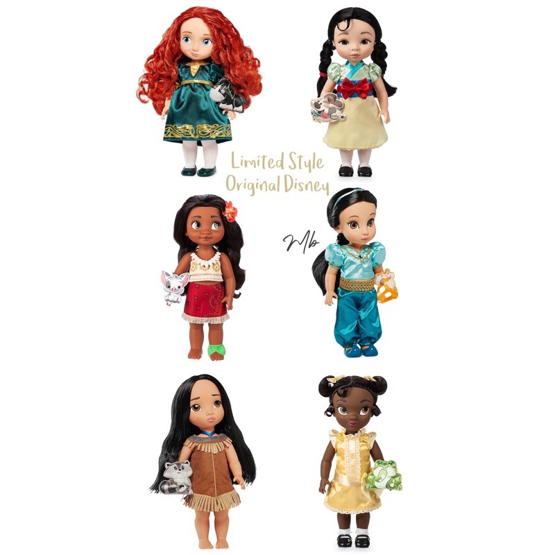 [READYSTOCK JKT] Boneka Princess Disney Animators Original Merida Moana Mulan Tiana Pocahontas Jasmi