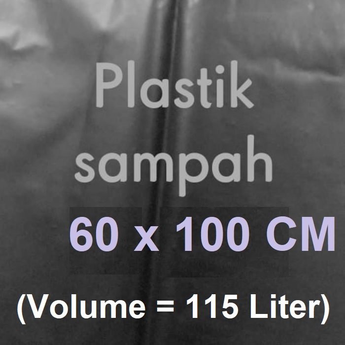 60 x 100 CM Kantong Tempat Sampah Plastik 115 Liter / Plastic Trash Bag BESAR Hitam 60X100 CM / Tras