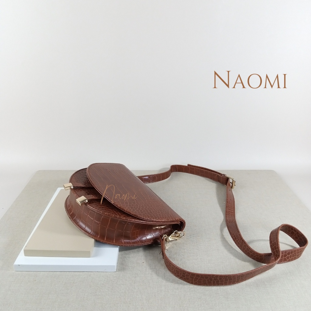 NAOMI - Cherly Bag Import - Tas motif croco - Fashion bag - Hand bag premium - Elegant bag - Sling Bag Wanita - Tas Wanita - Tas Selempang - Handbag - Tas fashion - tas pesta - tas dinner - kondangan - Tas Naomi - Naomi Bag