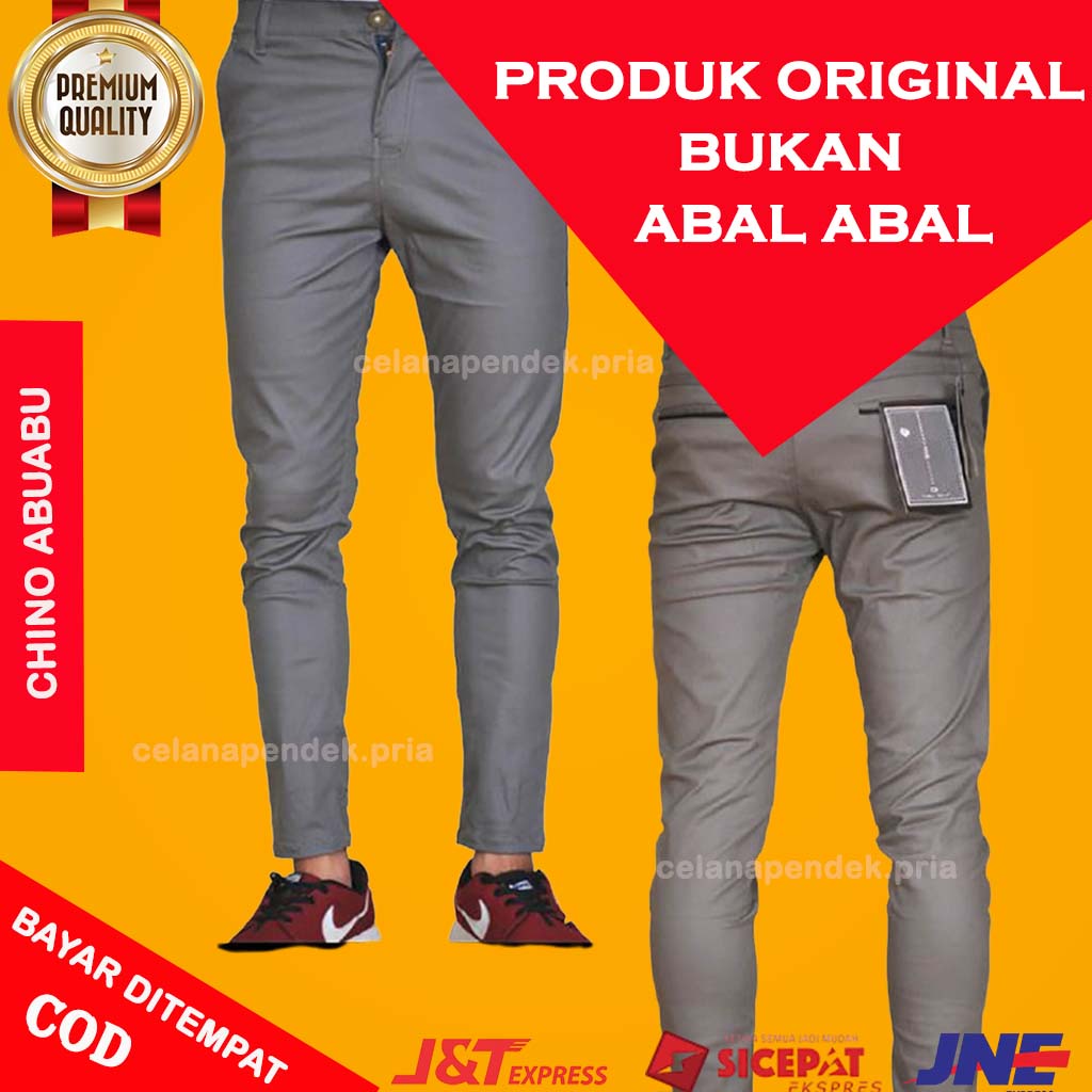 Celana Kekinian Terbaru Pria Panjang Warna Abu Grey Coklat Hitam Sepan Dasar Distro Slimfit Pensil