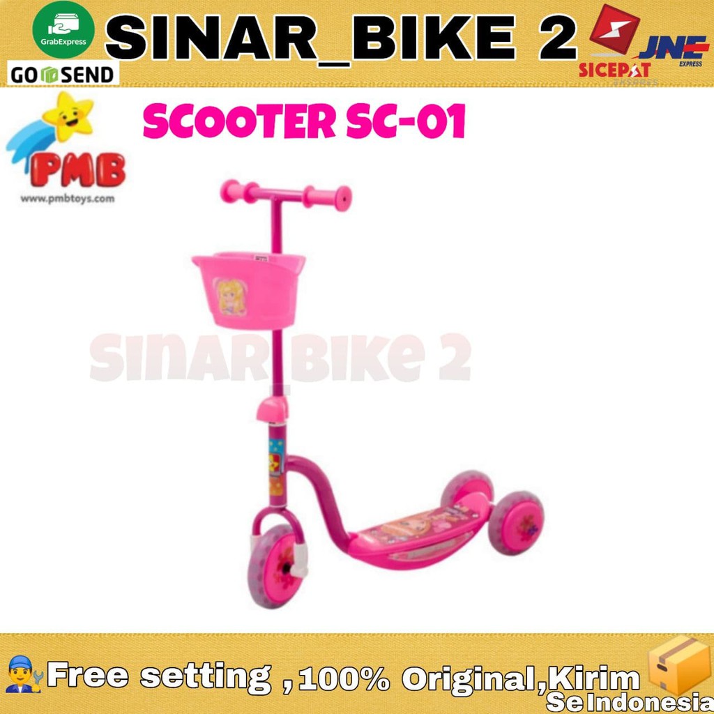 Scooter Otoped Mainan Anak PMB S-01 Nikel