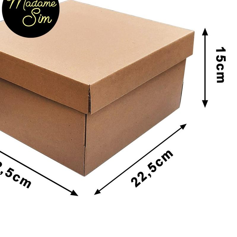 

☜ KOTAK KUE - CAKE BOX 22 x 22 x 15 CM - COKLAT (ISI 10 PCS) ✷