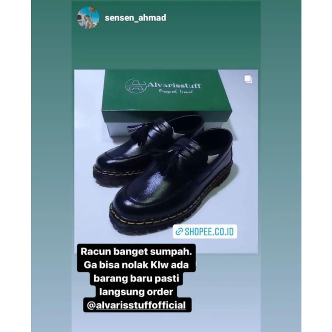 -Alvarisstuff/rey- sepatu Penny loafer pria / wanita unisex hitam original loaferboi men hitam