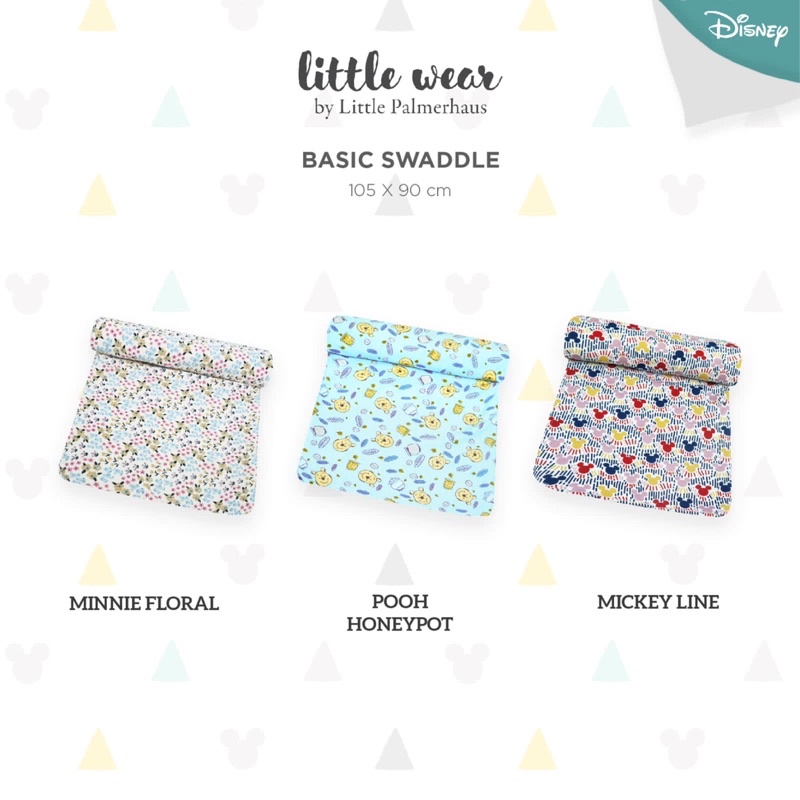 Bedong Bayi motif LIbby 3pcs Size 90x110 / Little Palmerhaus 1pcs Size 105x90 / Velvet Junior 3pcs Size 90x110 /Kain Bedong Bayi NewBorn