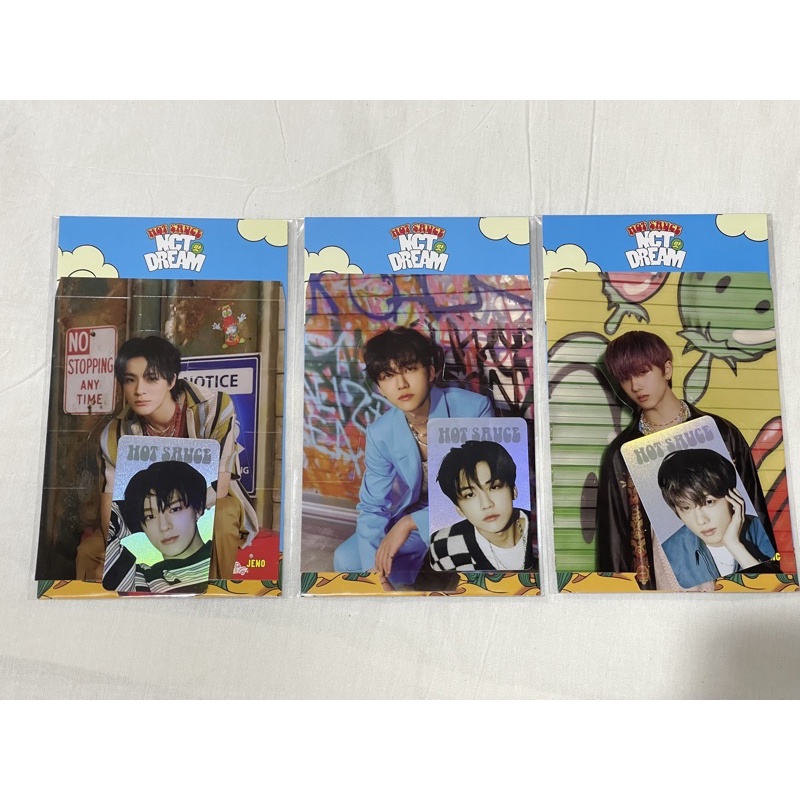 NCT DREAM HOT SAUCE MD STANDEE HOLOGRAM PC (JENO JAEMIN JISUNG)