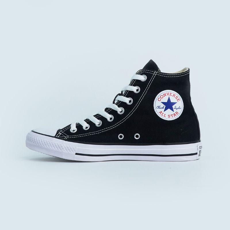 black and white chucks high tops