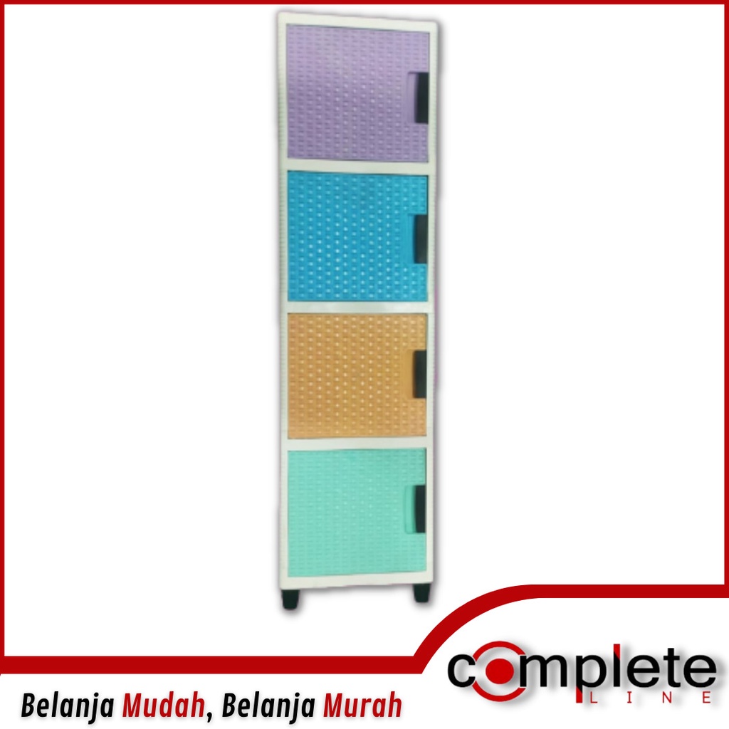 LEMARI PLASTIK WARNA FAWSLINE 3&4 SUSUN RAK TEBAL