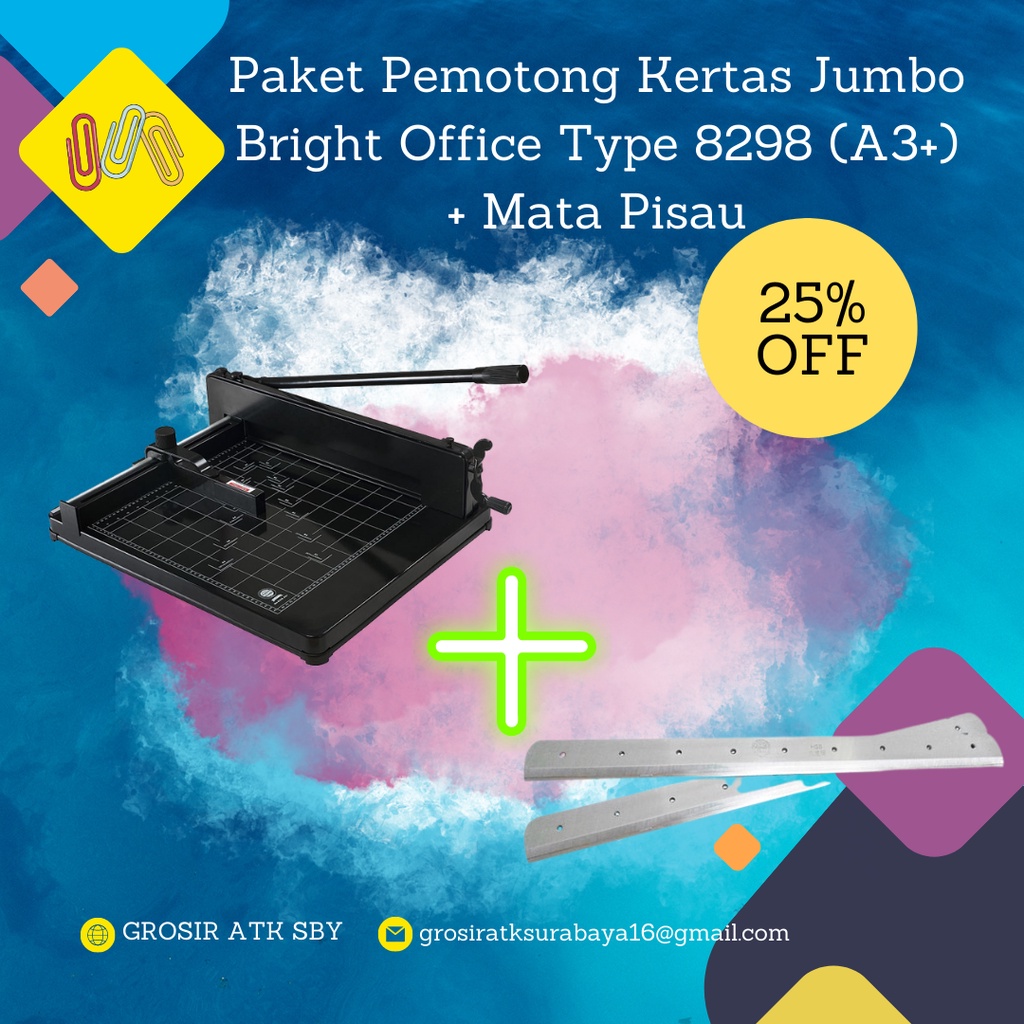 

Paket Hemat Pemotong Kertas Jumbo 858 A3+ + Mata Pisau