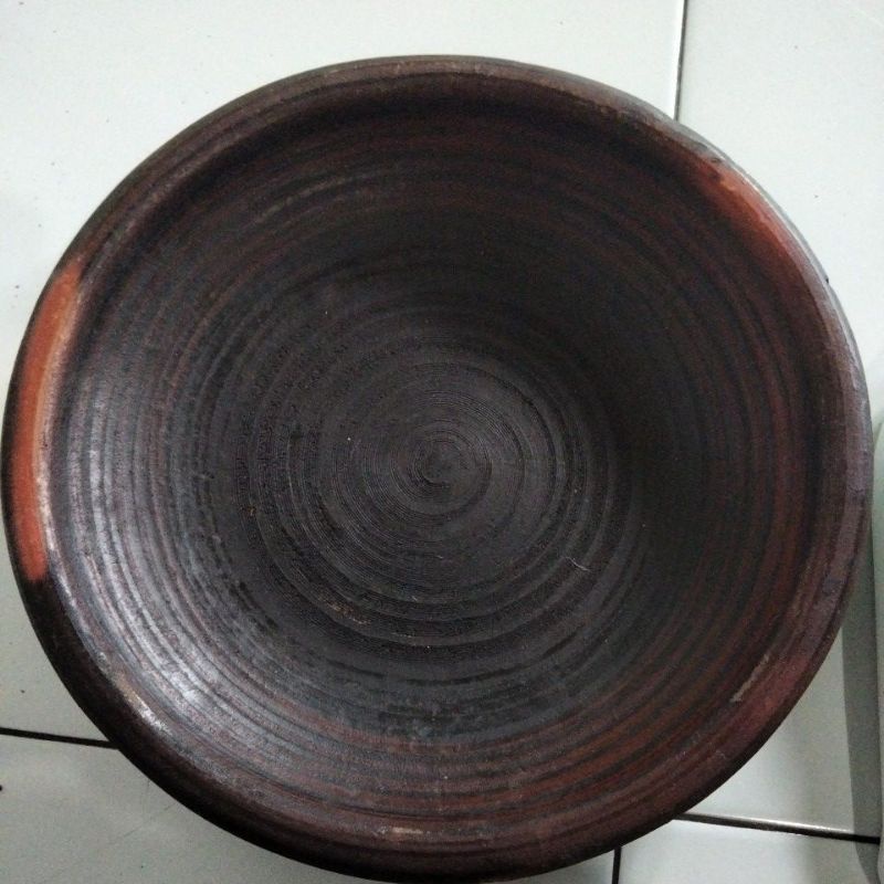 layah, cobek, cowek tanah liat ukuran 30 cm